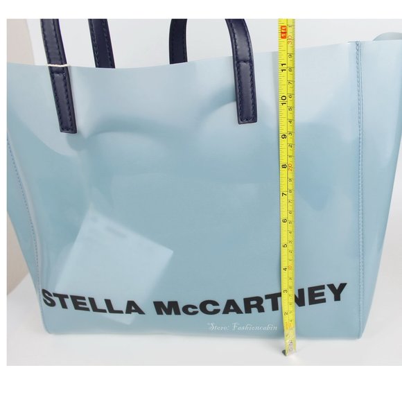 NWT Stella McCartney Blue Clear Logo PVC Tote - Picture 14 of 15